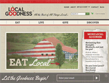 Tablet Screenshot of localgoodness.com
